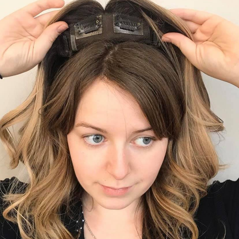 4C Style Women's Lace Front Wig Wavy Hair Transparent Lace Cap Large Size Silver Gray Raw Hair