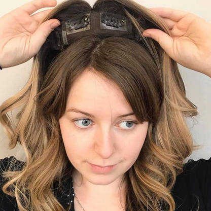 4C Style Women's Lace Front Wig Wavy Hair Transparent Lace Cap Large Size Silver Gray Raw Hair