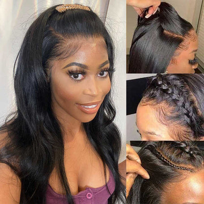 HD Lace Front Wig Braided Lace Front Wig Black Women Glueless Full HD Lace Wig